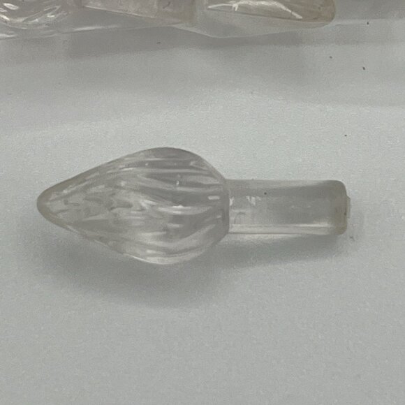 Vintage Large Ceramic Christmas Tree Twist Bulbs 1" Red & Clear Lot of 60 - Picture 3 of 4